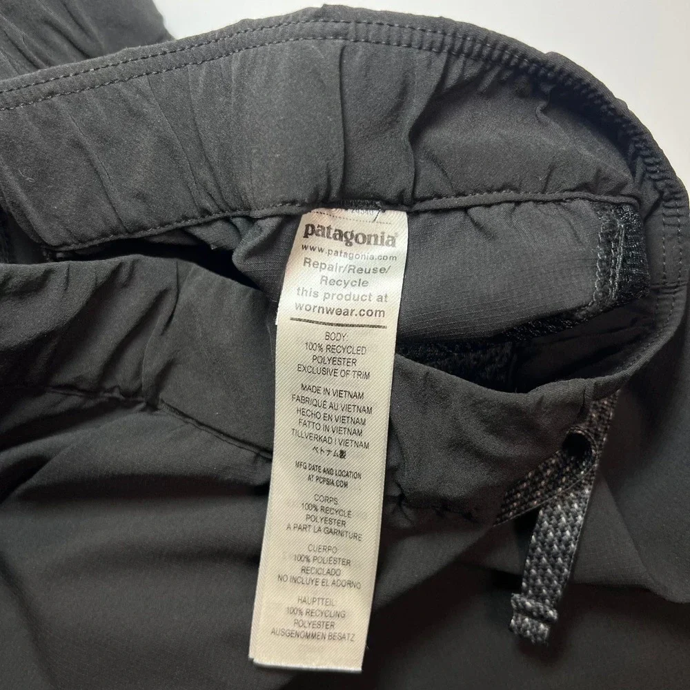 Patagonia Terrebonne Jogger Pants Black Mens XS Lightweight Poly Zip Pocket